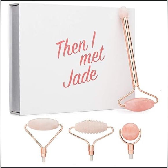 Then I Met Jade Rose Quartz Facial Roller Set 💆🏼♀️ - Picture 1 of 3